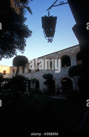 Il patio, il cortile Hotel Camino Real, hotel, ex-monastero, ex-convento, Oaxaca de Juarez, Oaxaca, Stato di Oaxaca, Messico Foto Stock