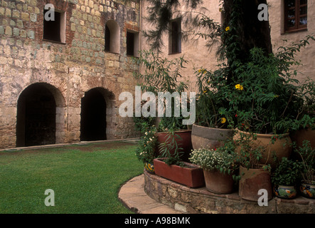 Il patio, il cortile Hotel Camino Real, hotel, ex-monastero, ex-convento, Oaxaca de Juarez, Oaxaca, Stato di Oaxaca, Messico Foto Stock