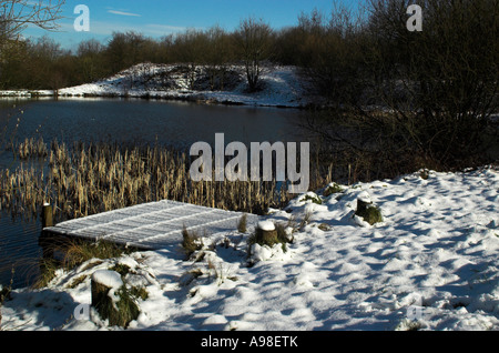 Inverno neve a parkhall campagna parco, Stoke-on-Trent Foto Stock