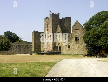 Ludlow Castle, Ludlow, Shropshire, Inghilterra, UK, Regno Unito, Gran Bretagna, Europa Foto Stock