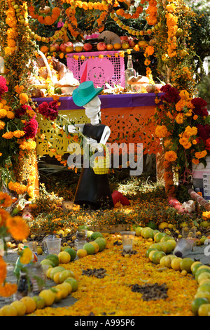 Lo scheletro di Katrina ha reso celebre da artisti José Guadalupe Posada Giorno dei Morti Festival Città di Oaxaca Messico Foto Stock