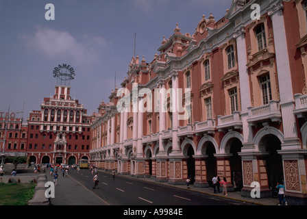 Vista del Plaza Bolivar in Lima Peru Foto Stock