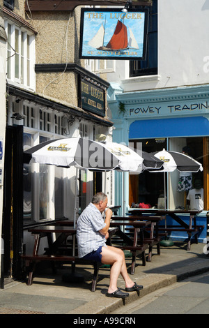 'Il trabaccolo' public house, Fowey, Cornwall, Regno Unito. Foto Stock