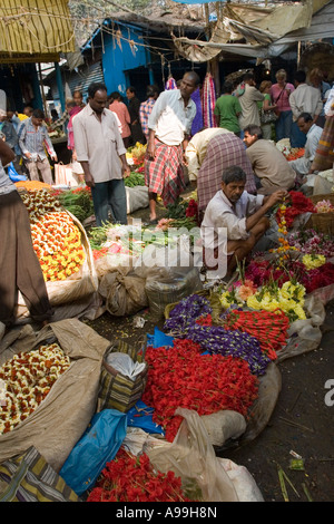 India del nord Calcutta Caption locale Mercato dei Fiori città di Calcutta Foto Stock