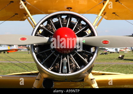 Il cofano di un velivolo storico sul display a Friedricshafen Aero 2007 Foto Stock