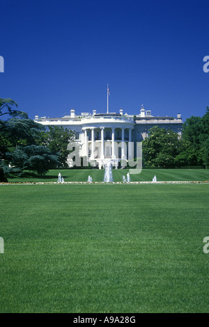 Curatissimi south lawn casa bianca a Washington DC USA Foto Stock