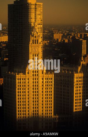 WRIGLEY BUILDING IL LOOP CHICAGO ILLINOIS USA Foto Stock