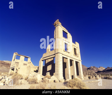 COOK AND COMPANY BANK BUILDING RUDERI RHYOLITE CITTÀ FANTASMA NYE COUNTY NEVADA USA Foto Stock