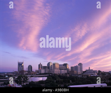 DOWNTOWN SKYLINE NASHVILLE TENNESSEE USA Foto Stock