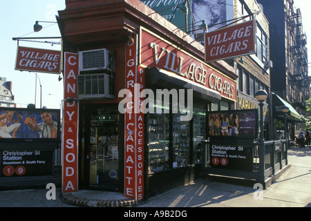 CHRISTOPHER STREET SHERIDAN SQUARE GREENWICH VILLAGE MANHATTAN NEW YORK CITY USA Foto Stock