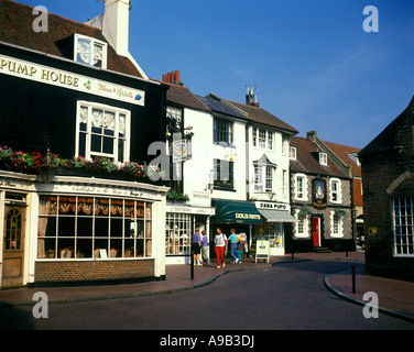 Scena di strada le corsie a Brighton East Sussex England Regno Unito Foto Stock