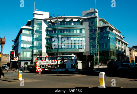 Nuovo Uberior House Edimburgo,Bank of Scotland,Lothian Road,Tollcross , Edimburgo, Scozia,Regno Unito,costruzione,Office,blue sky,un Foto Stock