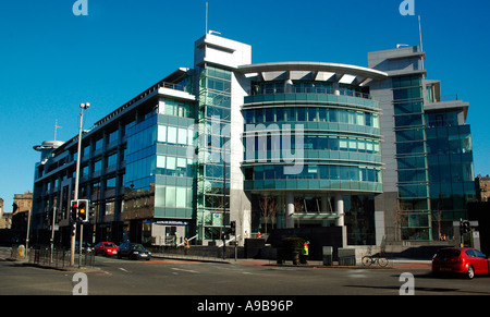 Nuovo Uberior House Edimburgo,Bank of Scotland,Lothian Road,Tollcross , Edimburgo, Scozia,Regno Unito,costruzione,Office,blue sky,un Foto Stock