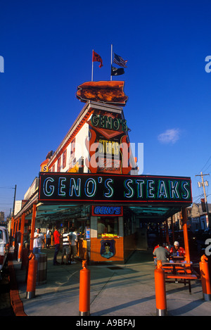 GENOS bistecche sud 9TH STREET di Filadelfia in Pennsylvania USA Foto Stock