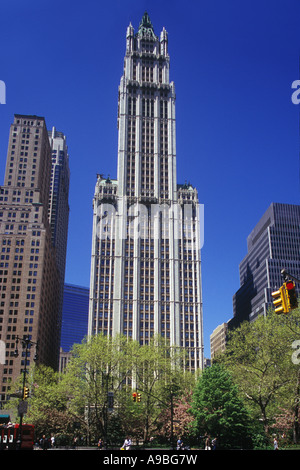 EDIFICIO WOOLWORTH (©CASS GILBERT 1913) BROADWAY MANHATTAN NEW YORK CITY USA Foto Stock