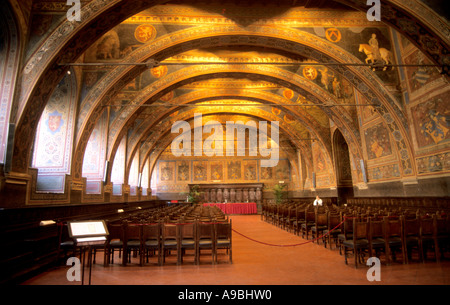 Interno della Sala dei Notari , Palazzo dei Priorim,Perugia Italia Italy Foto Stock