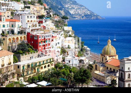 Positano sulla Costiera Amalfitana Italia Foto Stock