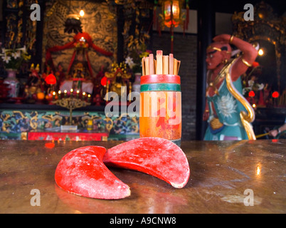 Chim lotti scivola Pak Tai tempio Cheung chau isola hong kong cina Foto Stock