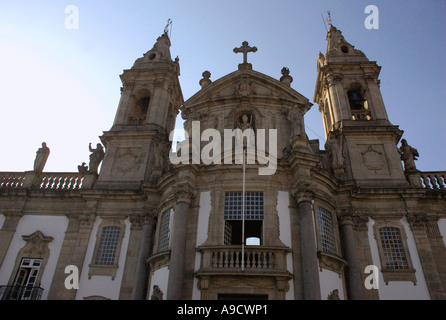 Vista della magnifica chiesa & architettura ecclesiastica di capitale religiosa Braga Porto Norte Portogallo del Nord Europa Iberia Foto Stock