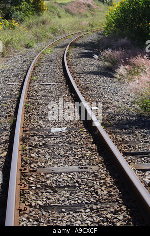 Binari del treno GYMPIE QUEENSLAND AUSTRALIA BAPD1576 Foto Stock