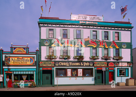 Lo storico Hotel Alaska e Alaska Cafe, Dawson Creek, Northern BC, British Columbia, Canada Foto Stock