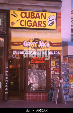 Un sigaro cubano Store sul Water Street nella storica Gastown Downtown Vancouver British Columbia Canada Foto Stock