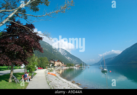 Lakeside Pertisau Lago Achensee Tirol Austria Foto Stock