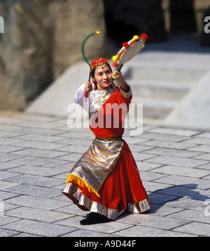 La ballerina cinese nel Regno di Mezzo Area, Ocean Park Hong Kong Foto Stock