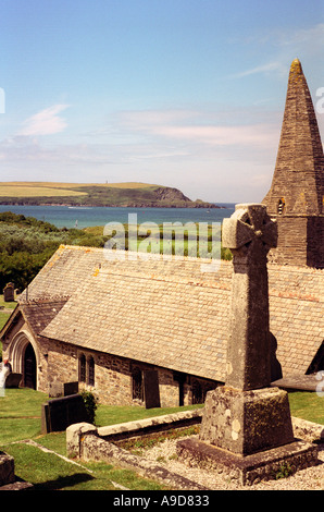 St Petrocks chiesa Daymer baia vicino a Padstow Cornwall Inghilterra REGNO UNITO Foto Stock