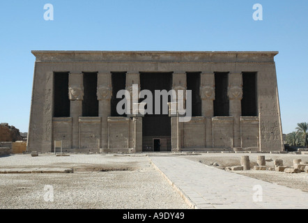 Tempio di Hathor Denderah Qena Egitto Foto Stock