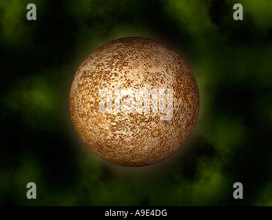 Pianeta mercurio generati dal computer del sistema solare come sfondo Foto Stock