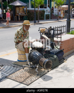 Street performer Key West - Florida - USA Foto Stock