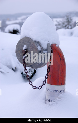 Congelati idrante di fuoco Foto Stock