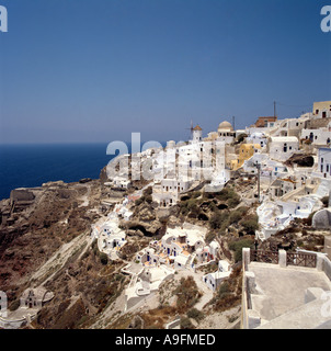 Grecia CICLADI Santorini villaggio di Oia Foto Stock