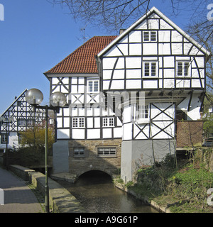 Vista sul centro storico del villaggio, in Germania, in Renania settentrionale-Vestfalia, la zona della Ruhr, Wetter-Wengern Foto Stock