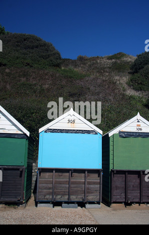 Bournemouth pittoresca spiaggia di capanne Foto Stock