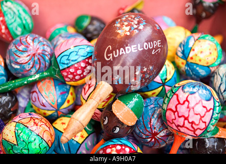 Le Maracas in legno, Grande Terre Guadalupa, French West Indies Foto Stock