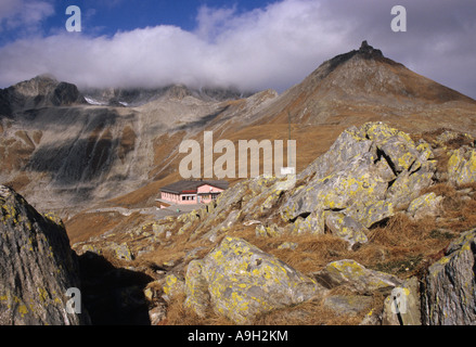 Il passo della Novena Nufenen passano tra il Canton Ticino e il Vallese Kanton Alpi svizzere Svizzera Foto Stock