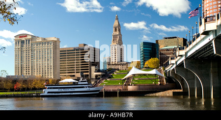 Hartford Connecticut Skyline. Nuovo Englands Rising Star. Foto Stock