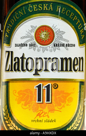 La birra ceca, birra da Usti nad Labem, Bohemia Repubblica Ceca Foto Stock