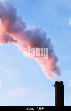 Fumo proveniente da un camino Foto Stock