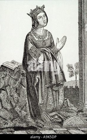 Isabella i di Castiglia, 1451 -.1504, chiamata la Catolica. Foto Stock