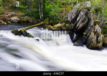 Cascata Myllykoski, Finlandia, Oulu, Kuusamo Foto Stock