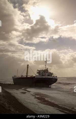 Stella Maneve nave arenata vicino a rye east sussex Foto Stock