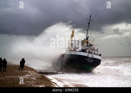 Stella Maneve nave arenata vicino a rye east sussex Foto Stock