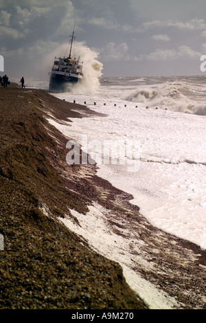 Stella Maneve nave arenata vicino a rye east sussex Foto Stock