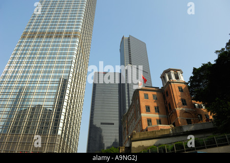 Lo skyline di Hong Kong a Central, Hong Kong SAR, CN Foto Stock