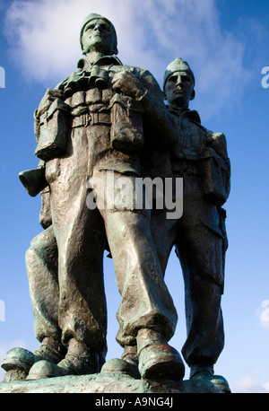 Memoriale di guerra a Spean Bridge vicino a Fort William dedicata al Royal Marine Commando Foto Stock