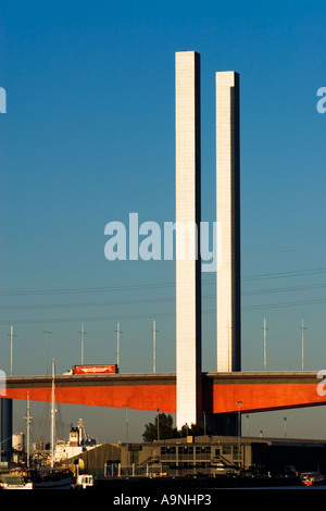 Melbourne Cityscape / il Ponte Bolte in Melbourne Docklands / Melbourne Victoria Australia. Foto Stock