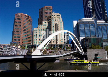 Melbourne Cityscape / Melbourne il fiume Yarra e Southbank Precinct.Melbourne Victoria Australia. Foto Stock